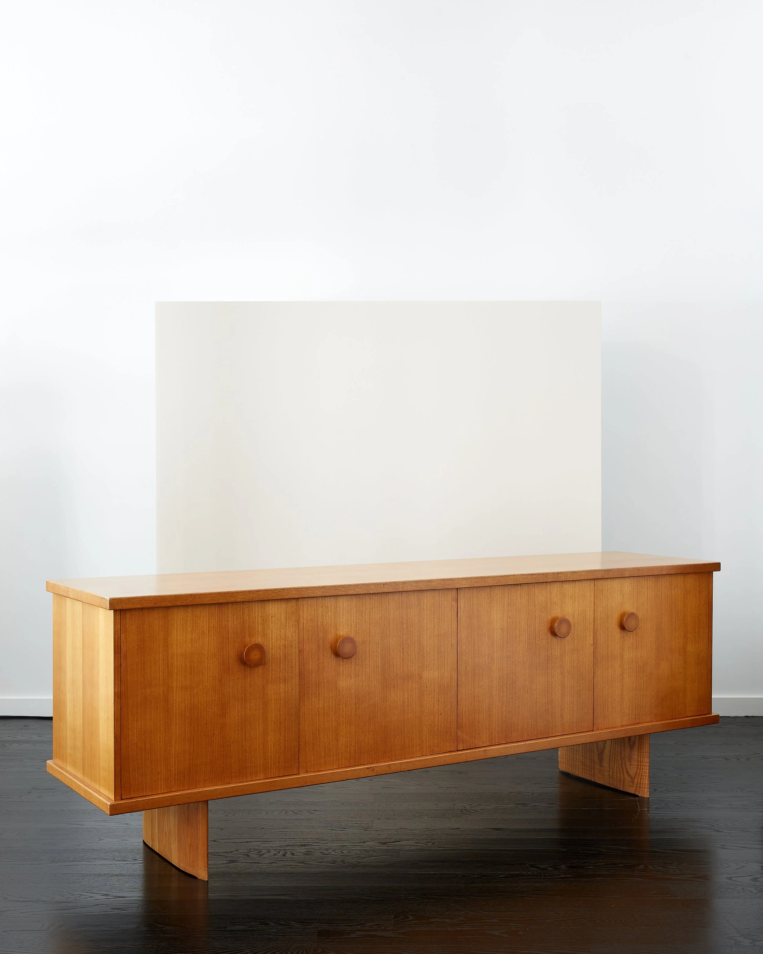 André Chetaille Four Door Cabinet in Ash with Elliptical Legs